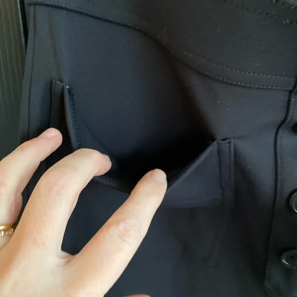 NWT Halara High Waisted Button Multiple Pockets Straight Leg Casual Pants-Size M - Picture 5 of 9